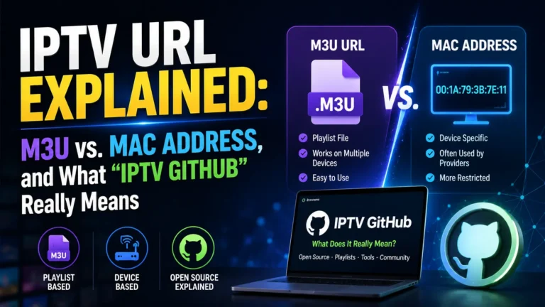 IPTV URL Explained: M3U vs. MAC Address, and What “IPTV GitHub” Really Means