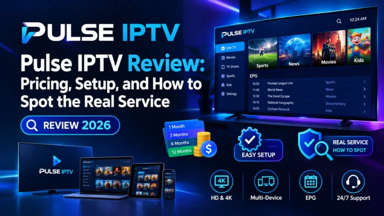 Pulse IPTV Review: Pricing, Setup, and How to Spot the Real Service